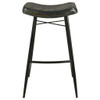 Bayu - Leather Upholstered Saddle Seat Backless Bar Stool (Set of 2)
