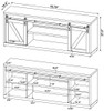 Brockton - 3-shelf Sliding Doors TV Console