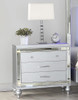 STRADA Silver Alligator Texture 31" Wide Nightstand