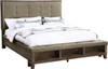 NELA Vintage Bed with Padded Storage Bench