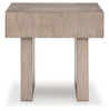 Jorlaina - Light Grayish Brown - Square End Table