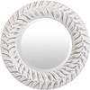 DHARMA 18" White Wall Mirror