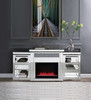 DEALEY Mirrored 77" Wide Fireplace