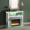 METEORA Mirrored 51" Wide Fireplace with LED Lights