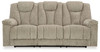 Hindmarsh - Stone - Power Reclining Sofa With Adj Headrest