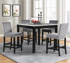 KALIPSO Gray & White 5 Piece Counter Height Set