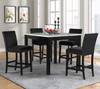 KALIPSO Black & White 5 Piece Counter Height Set