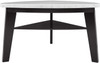 BOZZA Real White Marble 60" Wide Triangular Counter Height Table