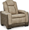 ALAMOS Brown Micro Suede 39" Wide Power Recliner Chair