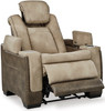 ALAMOS Brown Micro Suede 39" Wide Power Recliner Chair