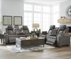 ALAMOS Gray Power Reclining Sofa & Loveseat