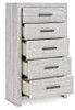 Cayboni - Whitewash - Five Drawer Chest