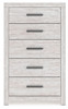 Cayboni - Whitewash - Five Drawer Chest