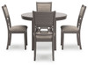 Wrenning - Dining Room Table Set (Set of 5) - Gray