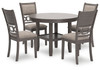 Wrenning - Dining Room Table Set (Set of 5) - Gray