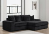 MARCELLA Black 102" Wide Modular Sectional