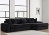 MARCELLA Black 142" Wide Modular Sectional