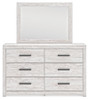 Cayboni - Whitewash - Dresser And Mirror