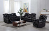 CENTENARY Black 3 Piece Livingroom with Bluetooth Speakers & LED Lighting