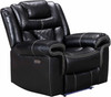 CENTENARY Black 3 Piece Livingroom with Bluetooth Speakers & LED Lighting