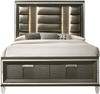 LEACREST Copper Storage Bed with LED's