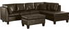 HAMZA Brown 106" Wide Sectional & Ottoman