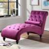 VANNEY Purple Velvet 30" Wide Chaise Lounge