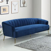 TULUM Blue Velvet 84" Wide Sofa