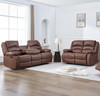 ANDREY Brown Microsuede 3 Piece Reclining Livingroom