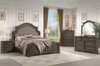 BRUNAI Antique Gray 7 Piece Bedroom Set