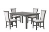 Flair - 5 Piece Dining Set (Table & 4 Chairs) - Gray