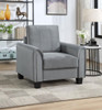 Davis - Upholstered Rolled Arm Accent Chair - Grey