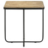 Elyna - Square Accent Table - Travertine And Black