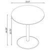 Ganso - Round Metal End Table With Tempered Glass Top - Black
