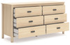 Cabinella - Six Drawer Dresser - Tan