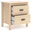 Cabinella - Two Drawer Night Stand - Tan