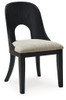 Rowanbeck - Dining Upholstered Side Chair (Set of 2) - Gray / Black