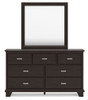 Covetown - Dresser And Mirror - Dark Brown