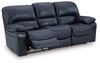 Leesworth - 3 Pc. - Power Reclining Sofa, Power Reclining Loveseat, Power Rocker Recliner - Ocean