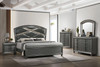 SKARLET Gray Bed with LED Lights