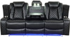 PRAGUE Black 3 Piece Reclining Livingroom with LED Lighting