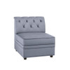 Bois II - Armless Chair - Gray Velvet