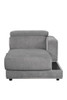 Alwin - Modular Rf Chaise - Dark Gray Fabric