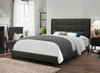 CHAPLIN Dark Gray Tufted Bed