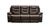 Nikko - Sofa With Dual Recliner - Two Tone Brown
