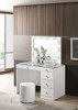 Morgan - Vanity Desk With Glass Top And Led Mirror