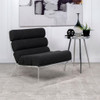 Serreta - Boucle Upholstered Armless Accent Chair With Clear Acrylic Frame