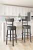 Valebeck - Tall Upholstered Swivel Barstool
