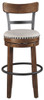 Valebeck - Tall Upholstered Swivel Barstool
