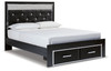 Kaydell - Upholstered Panel Storage Platform Bed